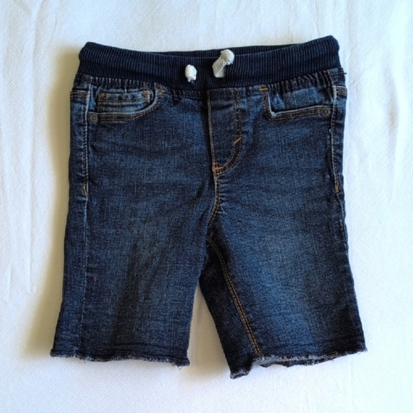 Old Navy Other - old navy pull-on stretch denim raw hem shorts with functional drawstring 2T boys
